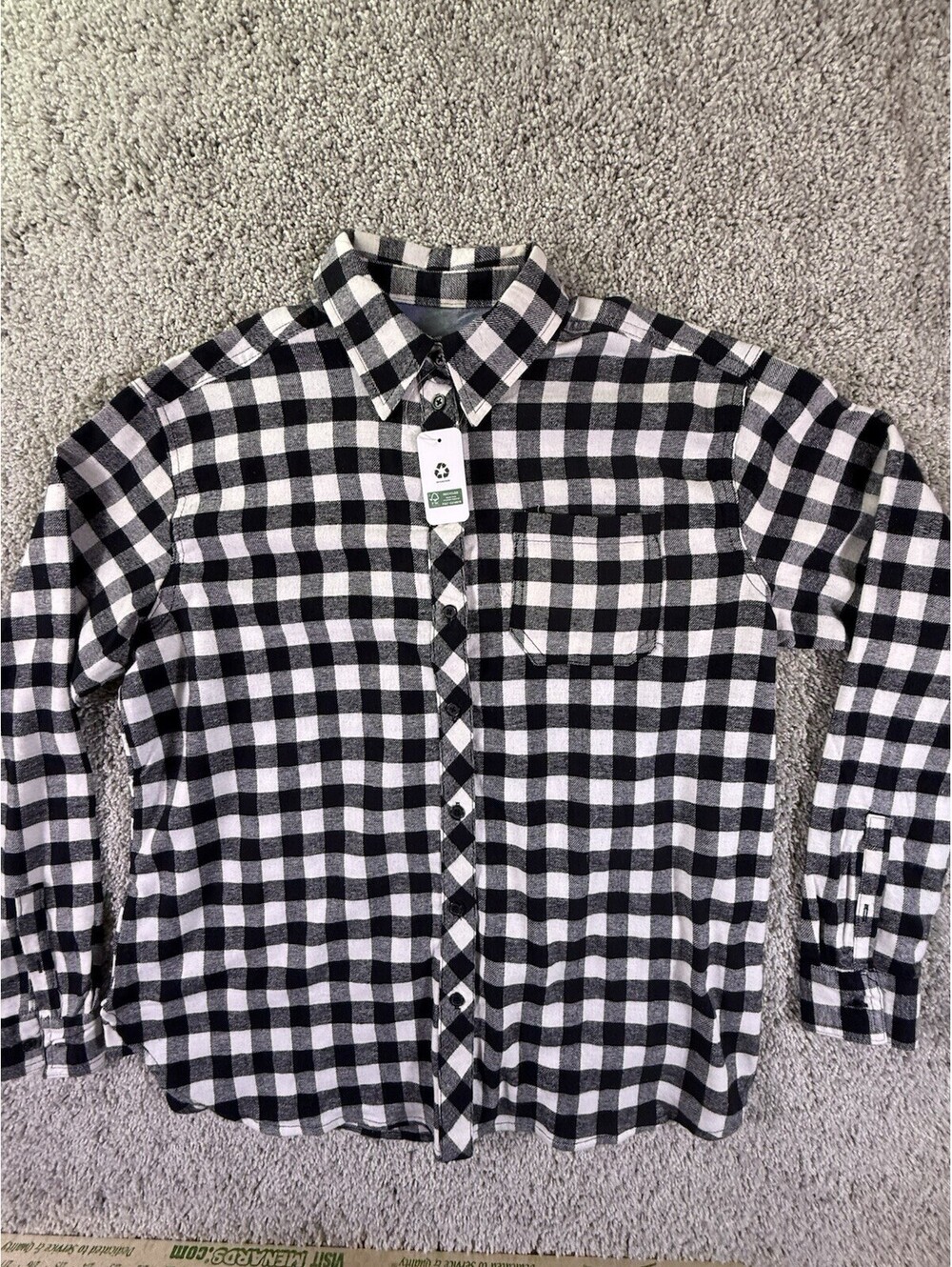 NWT Lands' End Womens Size XS Button Down Shirt Western Rodeo Camping Flannel